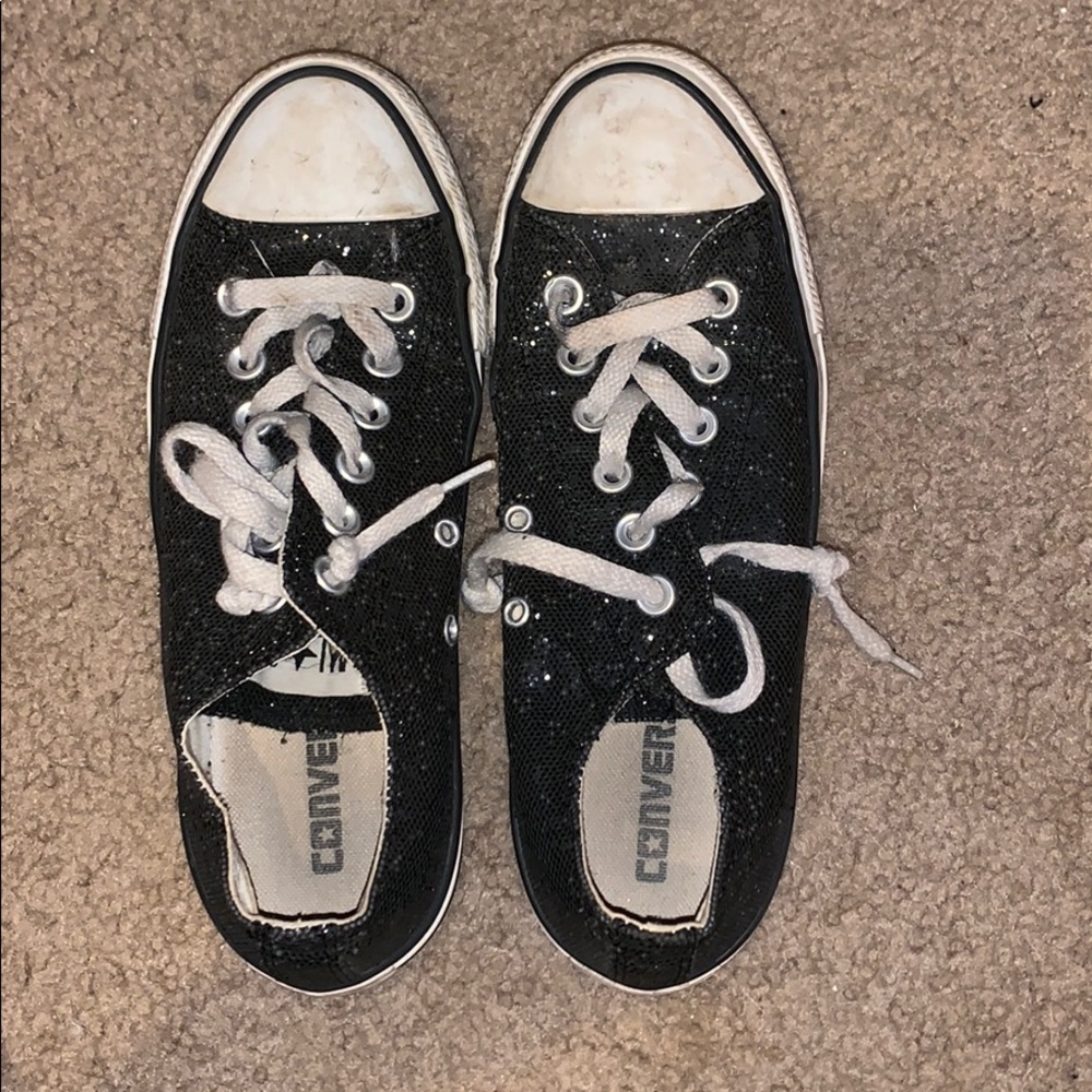 Black Sparkle Converse